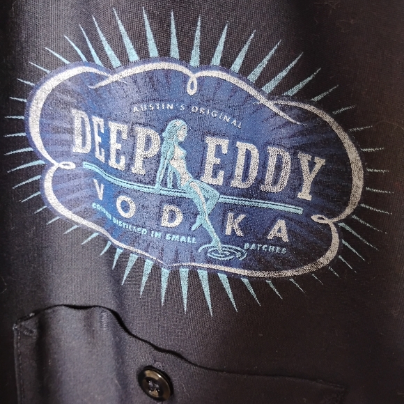 Deep Eddy Vodka Red Kap Mens Work Shirt Size XXL Mechanic Texas - Picture 4 of 7